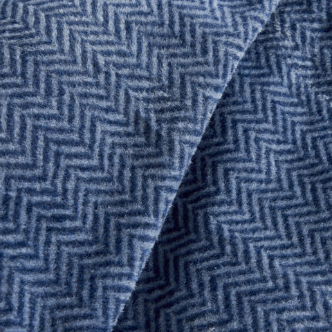 Karaca Home Sandra Herringbone Pattern Blanket, 200x220cm, Double, Indigo