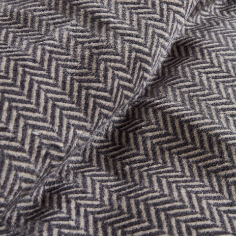 Karaca Home Sandra Herringbone Pattern Blanket, 200x220cm, Double, Grey