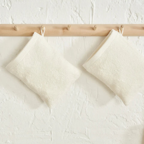 Karaca Home Ring Lace 9 Piece 100% Turkish Cotton Family Bath Set Offwhite-Offwhite, Powder