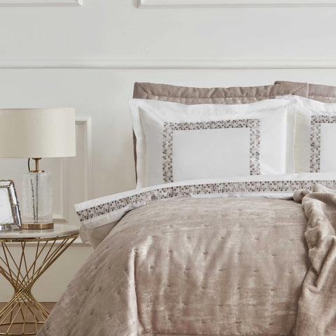 Karaca Home Bride Coll Bianca Bedding Set, Double, Stone