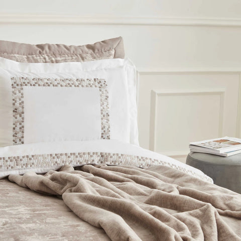 Karaca Home Bride Coll Bianca Bedding Set, Double, Stone