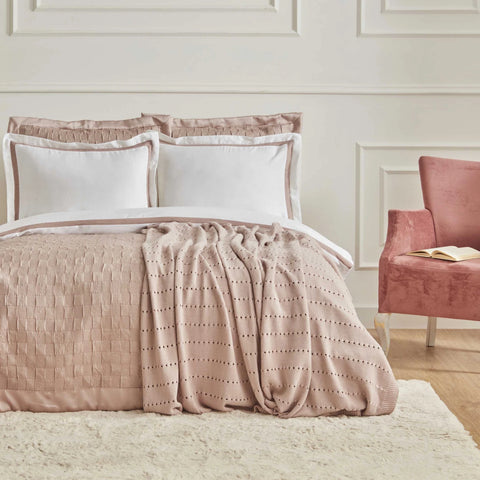 Karaca Home Bride Coll Bianca Bedding Set, Double, Powder
