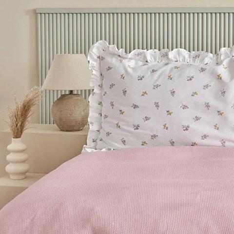 Karaca Lidya 100% Cotton Bedding Set, Double, Pink