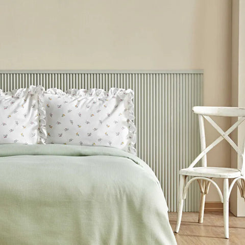 Karaca Lidya 100% Cotton Bedding Set, Single, Green