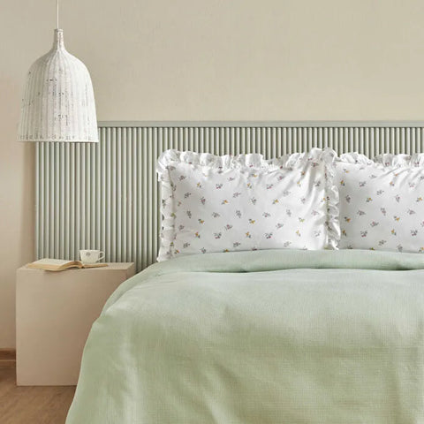 Karaca Lidya 100% Cotton Bedding Set, Double, Green