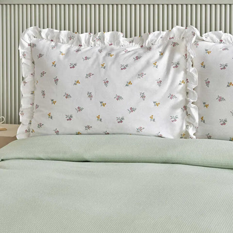 Karaca Lidya 100% Cotton Bedding Set, Single, Green