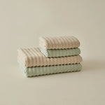 Karaca Home Morina 4-Piece 100% Turkish Cotton Towel Set, Mint- Beige