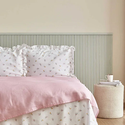 Karaca Lidya 100% Cotton Bedding Set, Single, Pink