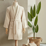 Karaca Home Andy 100% Turkish Cotton Bathrobe Set, L/XL, Beige