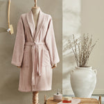 Karaca Home Andy 100% Turkish Cotton Bathrobe Set, L/XL, Powder