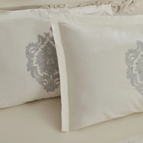 Karaca Home Tugba 8-Piece Bedding Set, Double, Silver