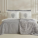 Karaca Home Tugba 8-Piece Bedding Set, Double, Silver