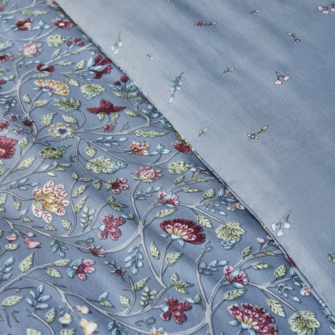 Karaca Ansey 100% Turkish Cotton Duvet Cover Set, Single, Blue