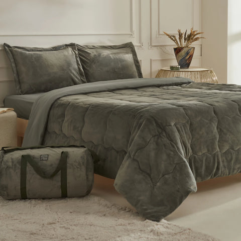 Karaca Home Flufy Comfort Bedding Set, Double, Khaki