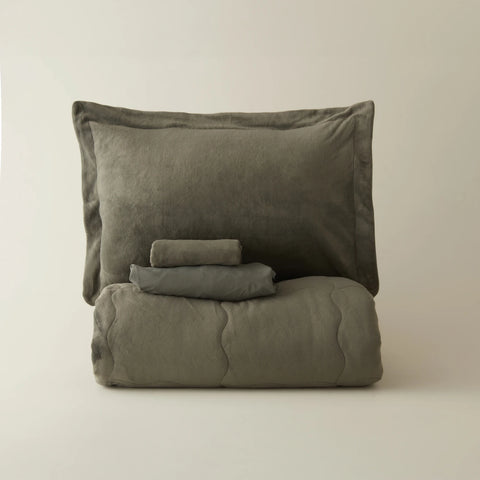 Karaca Home Flufy Comfort Bedding Set, Single, Khaki