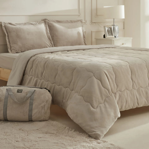 Karaca Home Flufy Comfort Bedding Set, Double, Beige