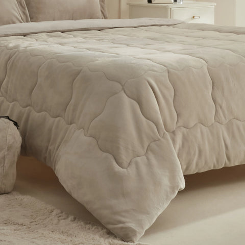 Karaca Home Flufy Comfort Bedding Set, Double, Beige