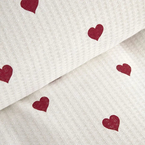 Karaca Amour 100% Cotton Bedding Set, Double, Red