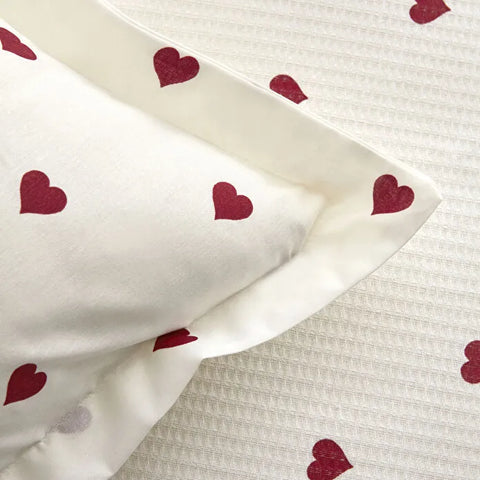 Karaca Amour 100% Cotton Bedding Set, Double, Red