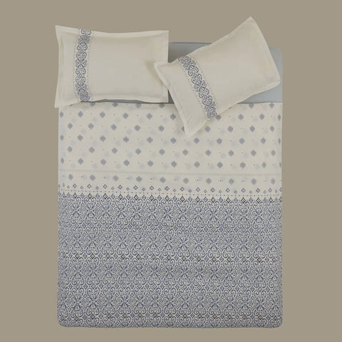Karaca Marino 100% Turkish Cotton Duvet Cover Set, Double, Blue