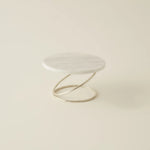 Karaca Home Angelina Marble Decorative Candle Holder,17x9cm, Silver