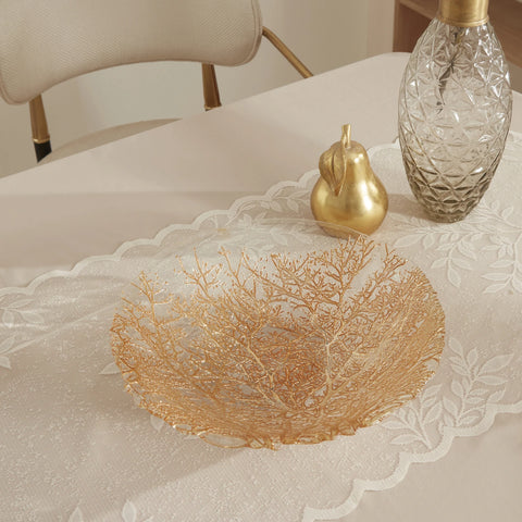 Karaca Home Autumn Decorative Plate, 33cm, Gold