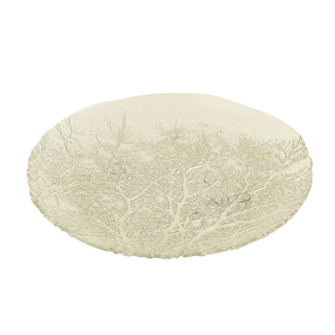 Karaca Home Autumn Decorative Plate, 33cm, Silver