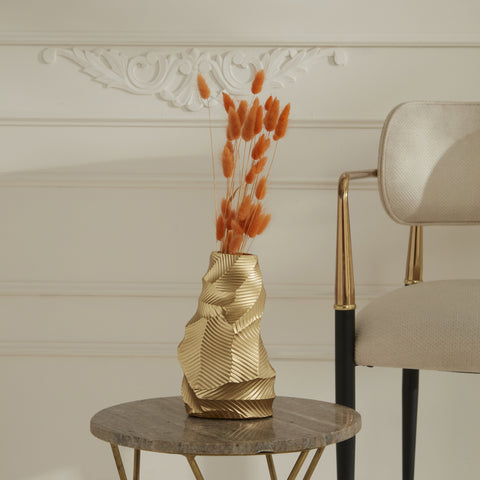 Karaca Lana Vase, 12x7,9x20cm, Gold