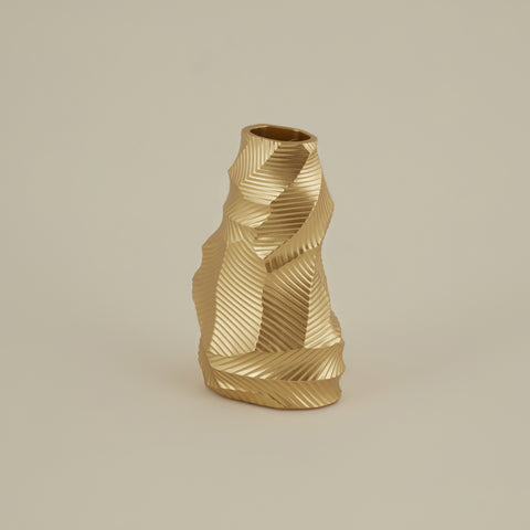 Karaca Lana Vase, 12x7,9x20cm, Gold