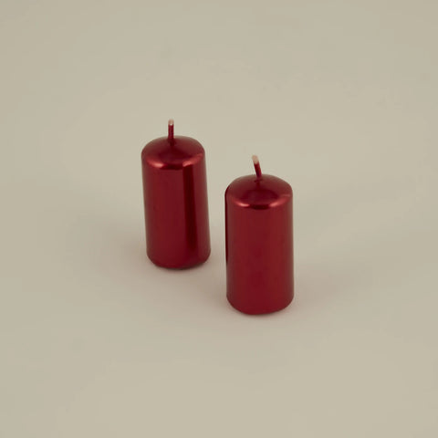 Karaca Home Pillar Candle, 3,5x8cm, Red