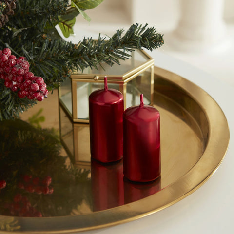 Karaca Home Pillar Candle, 3,5x8cm, Red