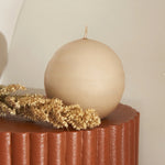Karaca Home Ball Candle, 6cm, Ecru