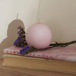 Karaca Home Ball Candle, 6cm, Light Pink