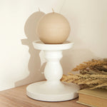 Karaca Home Ball Candle, 8cm, Ecru