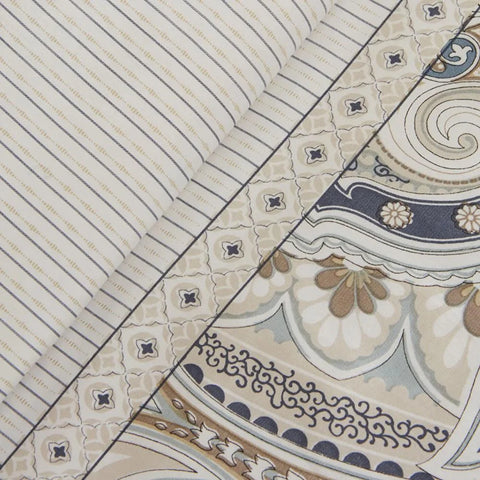 Karaca Lemy 100% Cotton Satin Duvet Cover Set, Single, Blue