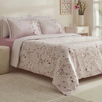 Karaca Pesla 100% Cotton Satin Duvet Cover Set, Single, Pink