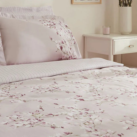 Karaca Pesla 100% Cotton Satin Duvet Cover Set, Single, Pink