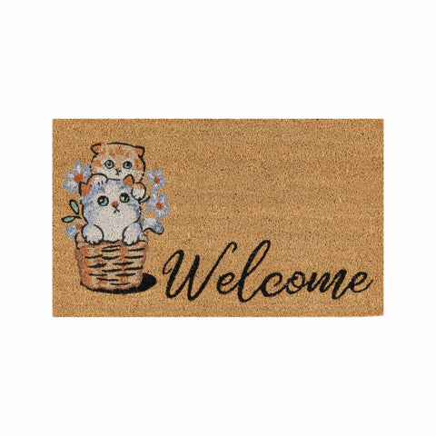 Kasmir Rugs Cat Welcome Coco Door Mat, 40cmx60cm, Multi