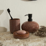 Karaca Home Olivia 3-Piece Bathroom Accessory Set, Mauve