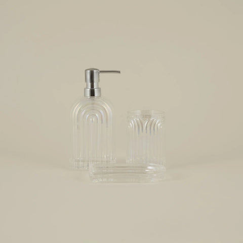 Karaca Home Gleam 3-Piece Bathroom Accessory Set, Multi