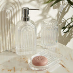 Karaca Home Lenna 3-Piece Bathroom Accessory Set, Naturel