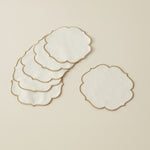 Karaca Home Pera 6-Piece Cocktail Napkin, 14x14cm, Gold