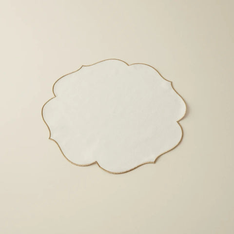 Karaca Home 6-Piece American Placemat, 38x38cm, Gold