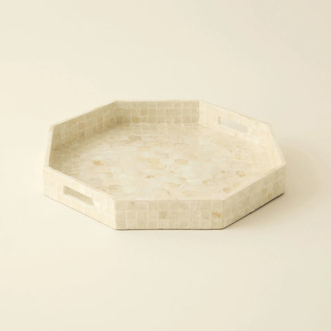 Karaca Home Carrie Decorative Tray, 37cm, White