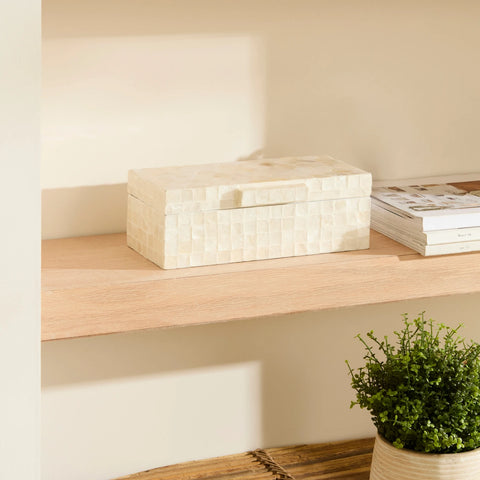 Karaca Home Carrie Decorative Box, 25x12x8,5cm, White