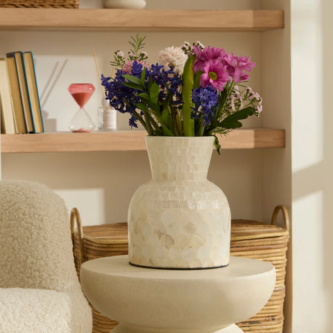 Karaca Home Carrie Vase, 18cm, White