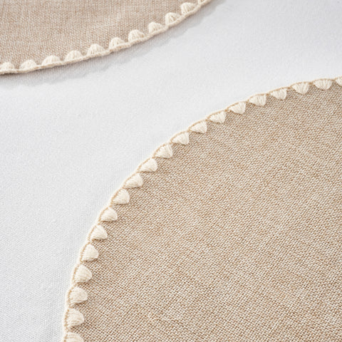 Karaca Thedore Placemat, 2 Piece, 38cm, Beige