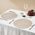 Karaca Thedore Placemat, 2 Piece, 38cm, Beige
