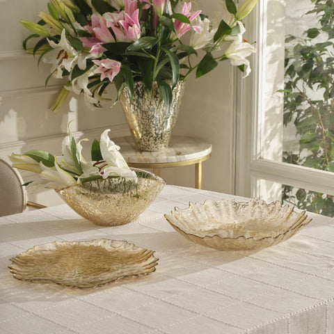 Karaca Home Jolie Decorative Plate, 33cm, Gold