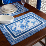 Karaca Home Rosario Care Free Runner, 32x45cm, Blue White